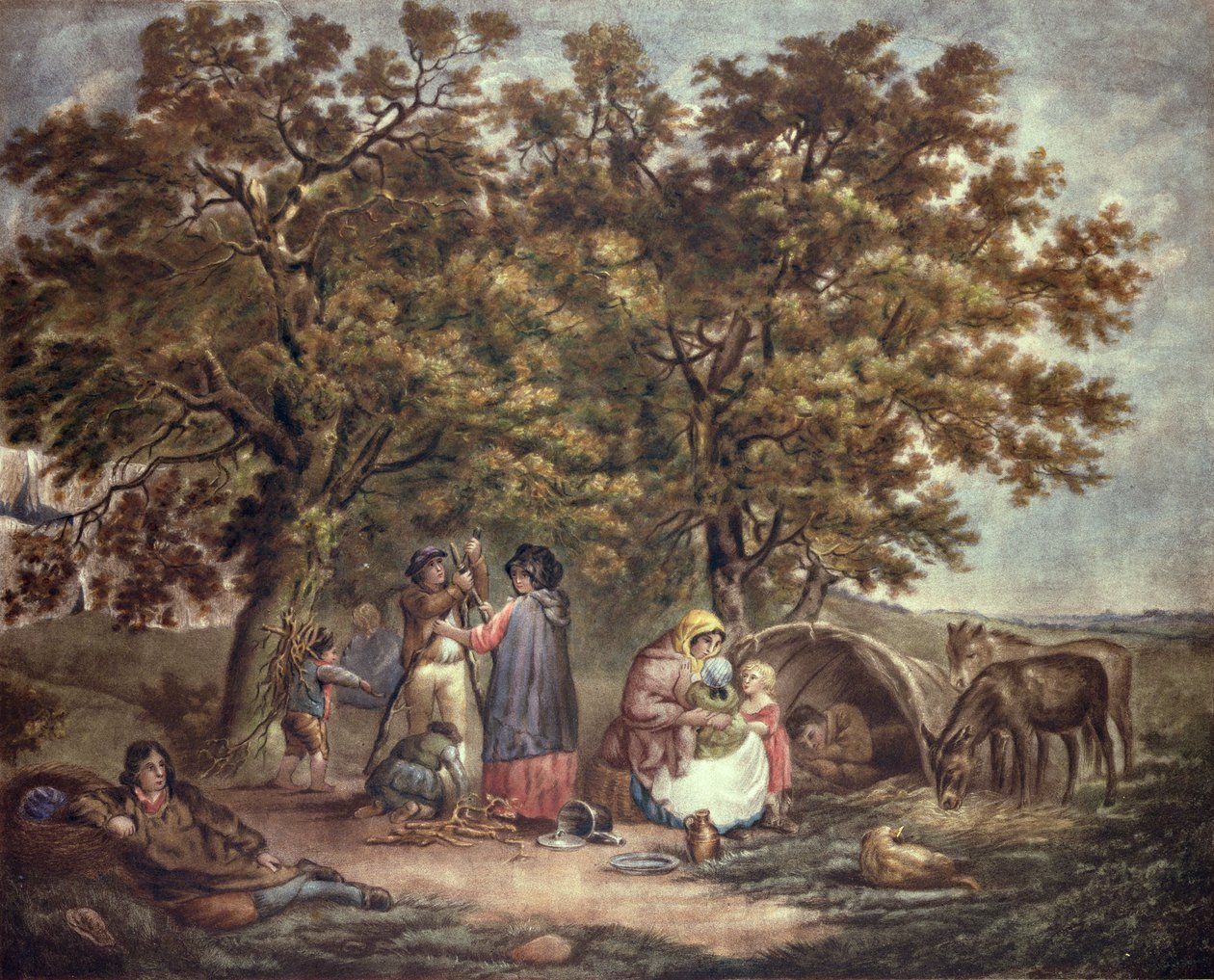 Le Gipsies Tent, na vaneina e Joseph Grozar swed av George Morland