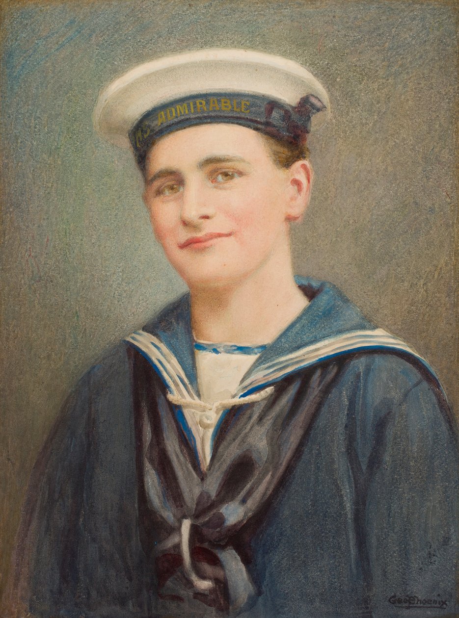 Porträtt av en sjöman, ca 1915-35 (wc på papper) av George Phoenix