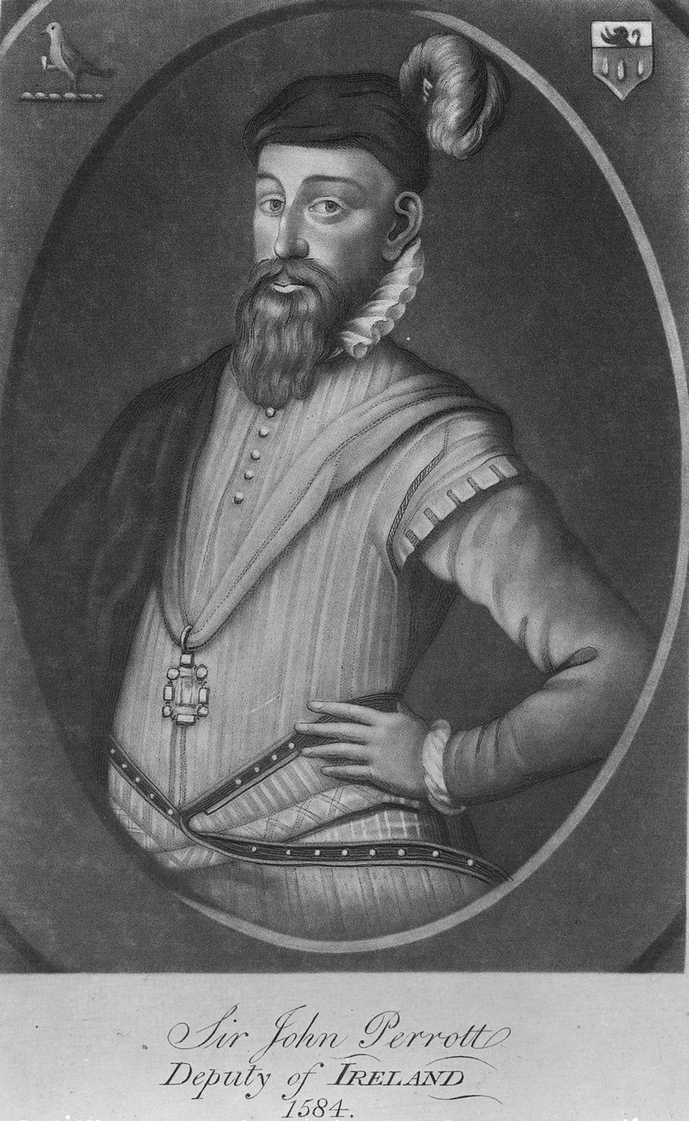 Sir John Perrot, graverad av Valentine Green, 1776 (mezzotint) av George Powle