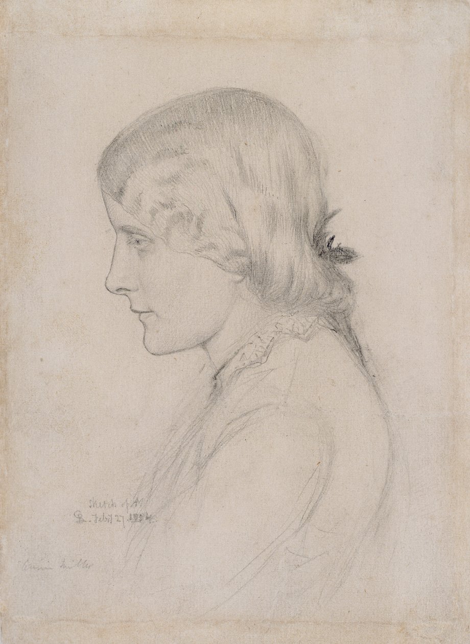 Porträtt av Annie Miller, 1854 av George Price Boyce