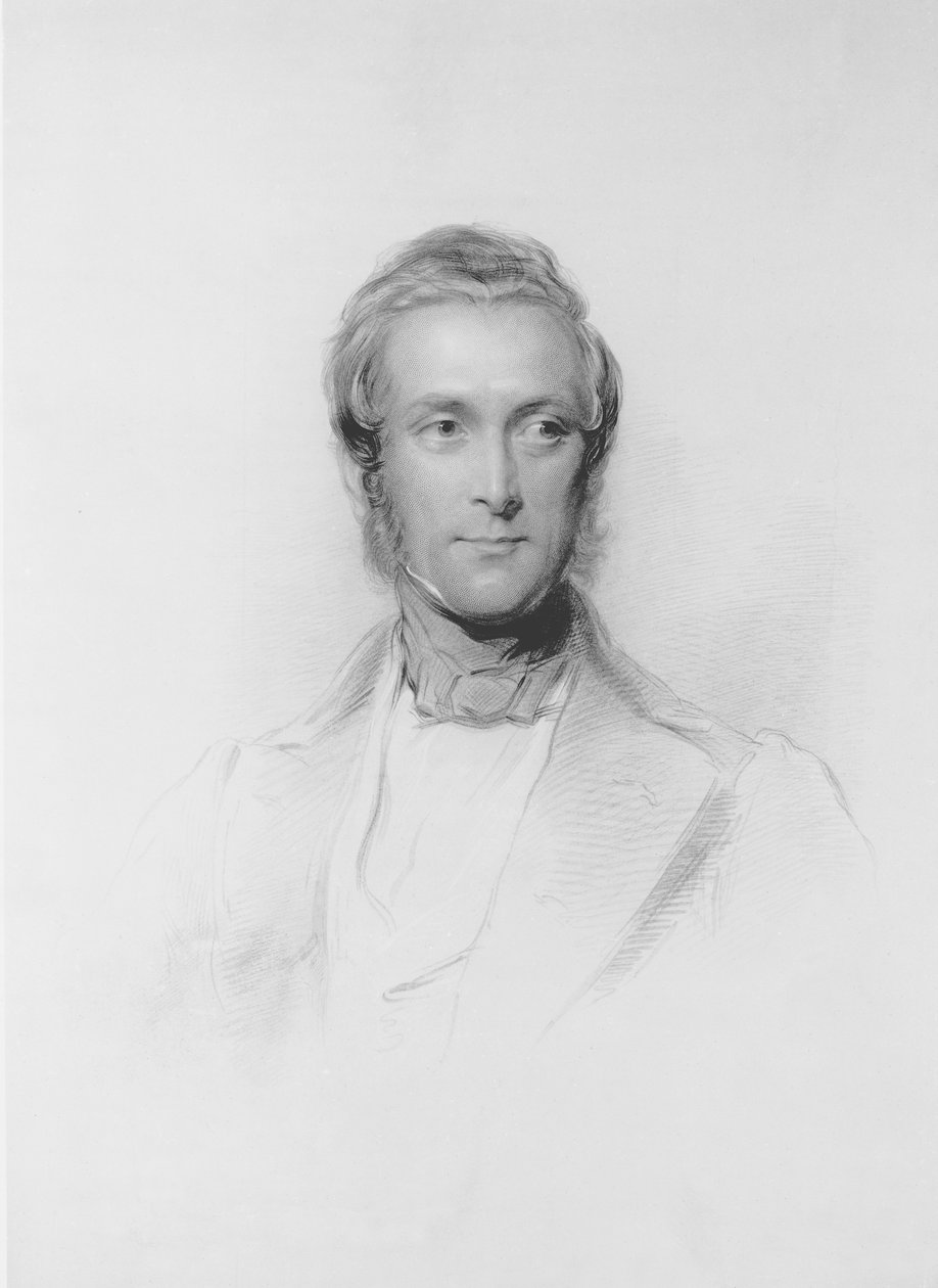Porträtt av James Ramsay, 10:e jarlen och 1:a markisen av Dalhousie (1812-60) av George Richmond