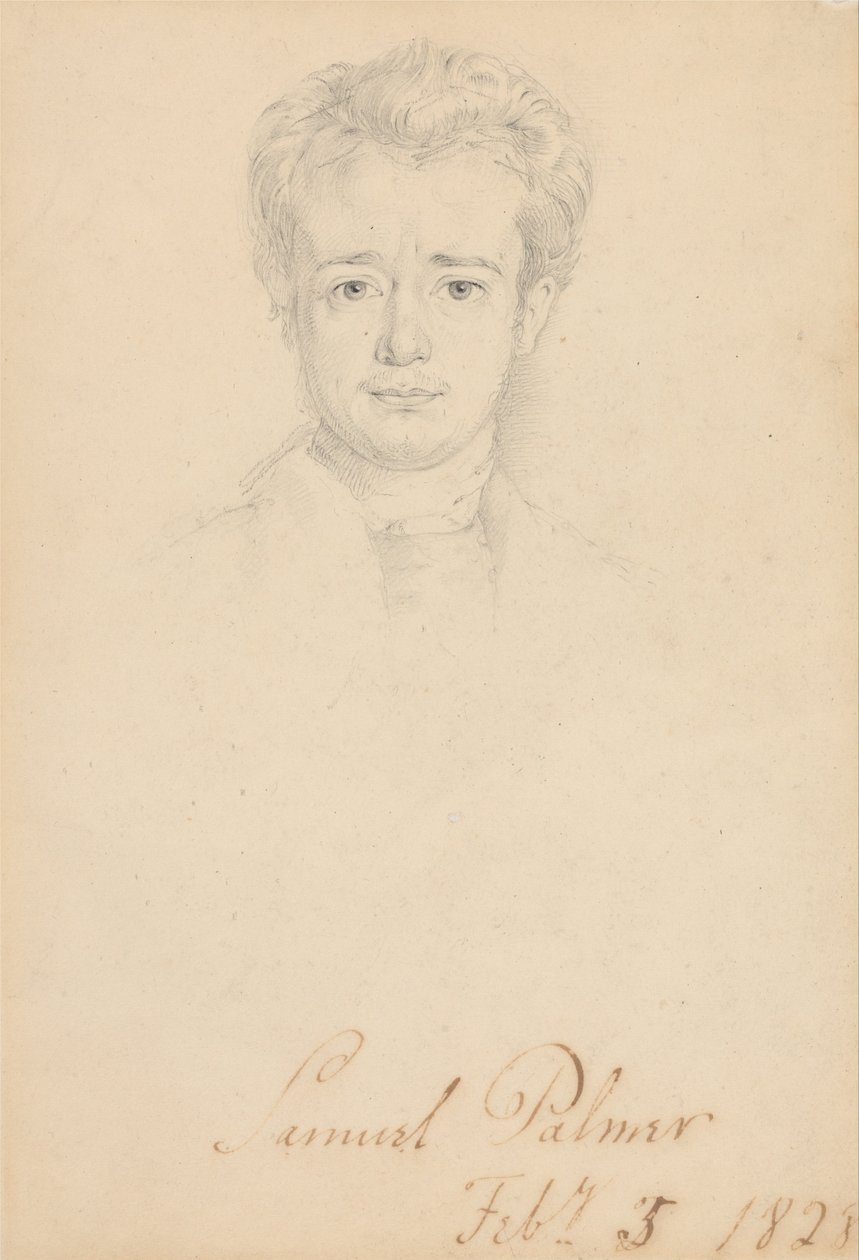 Porträtt av Samuel Palmer, 5 februari 1828 av George Richmond