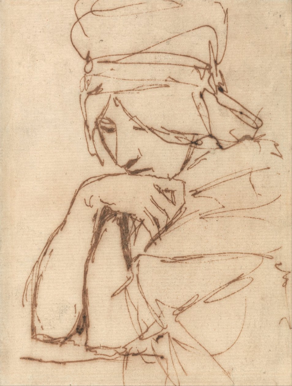 En eftertänksam dam av George Romney