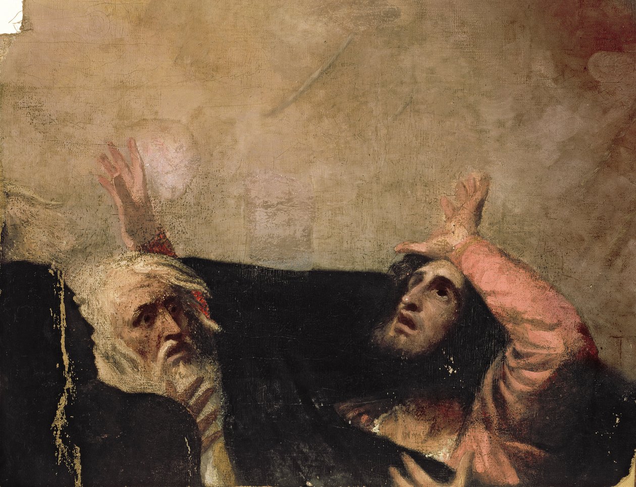 Alonso, kung av Neapel, och en annan figur, fragment från 