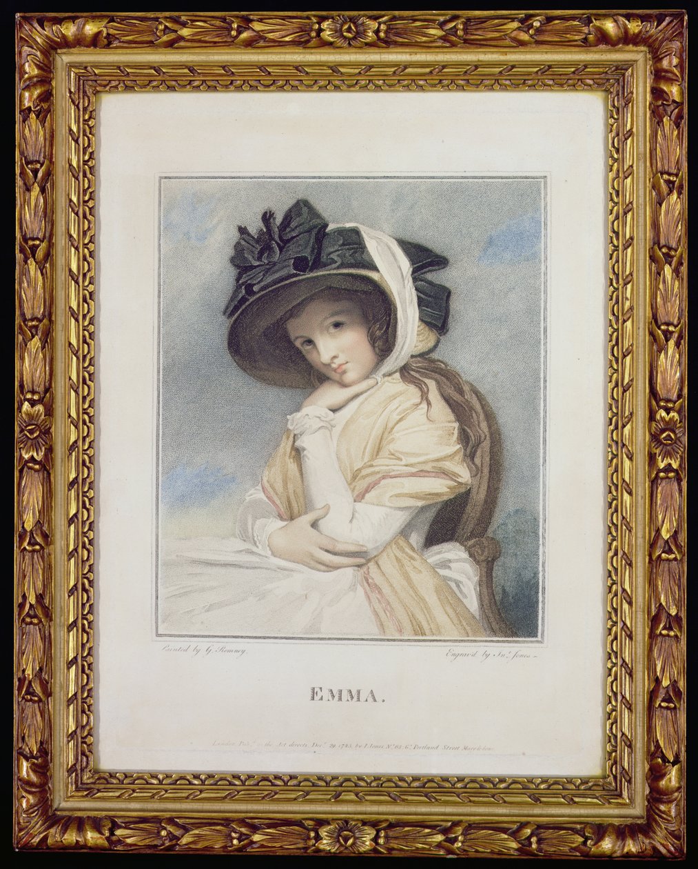 Emma, graverad och pub. av John Jones (ca 1745-97), 1785 (sticksticksgravyr) av George Romney