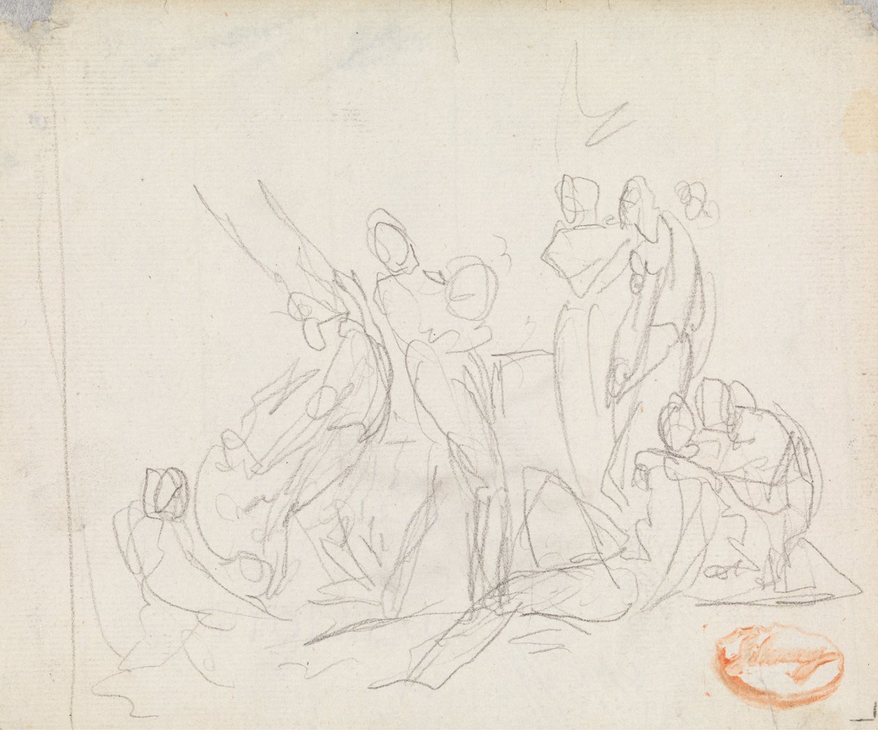 Figurkompositionstudie 14 av George Romney