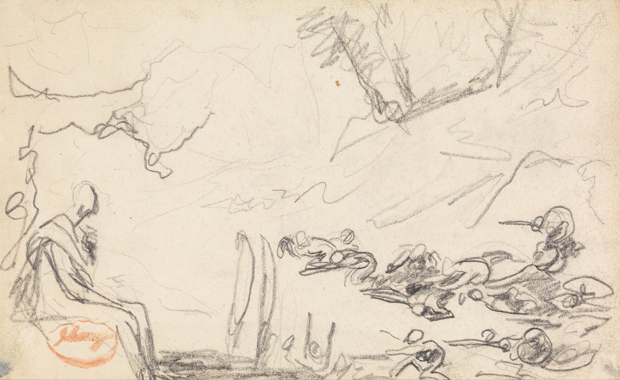 Figurkompositionsstudie 32 av George Romney