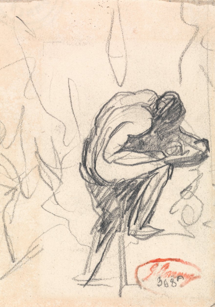 Figur Stående, med en böjd knä av George Romney