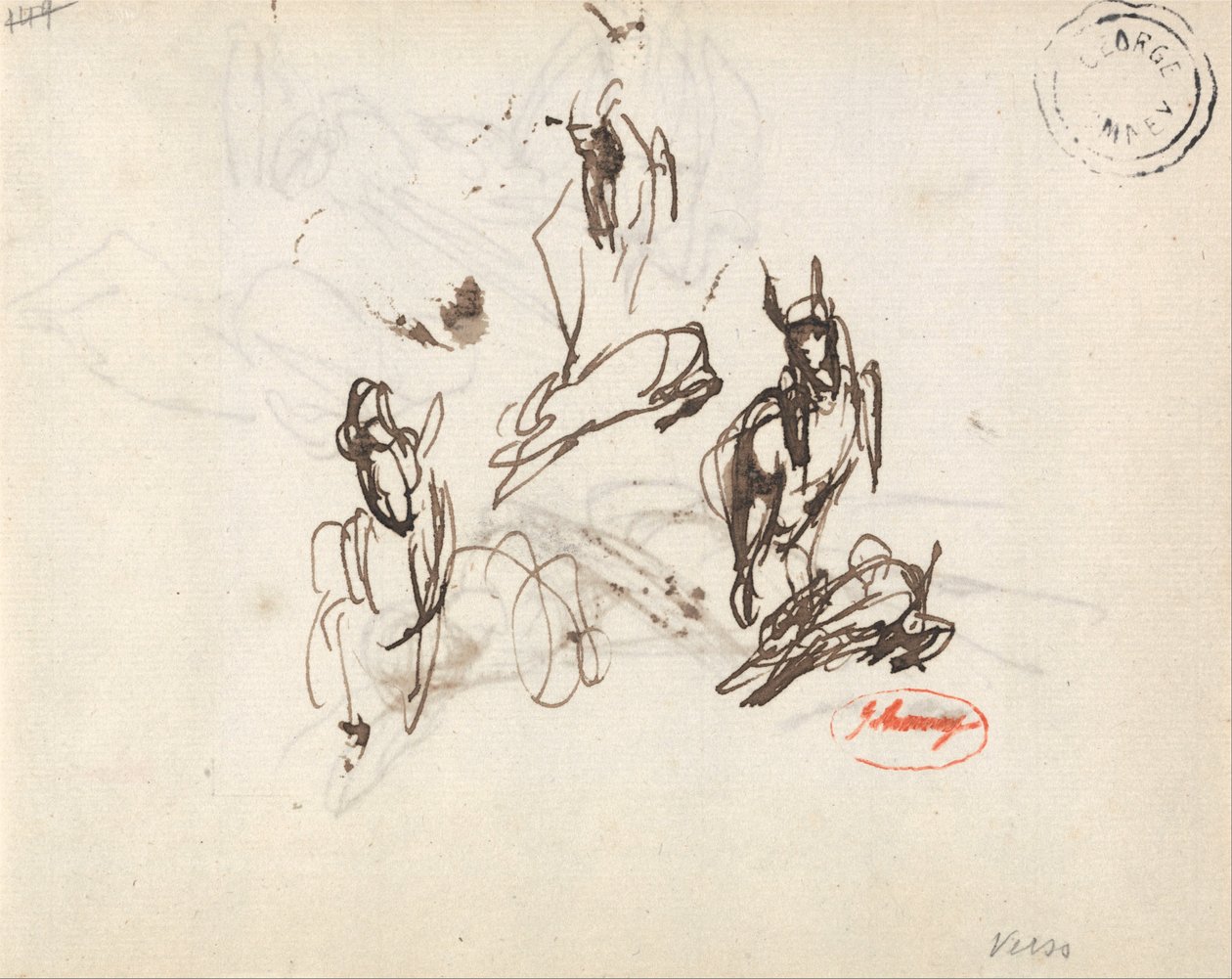Frolicking Get- Tre skisser av George Romney