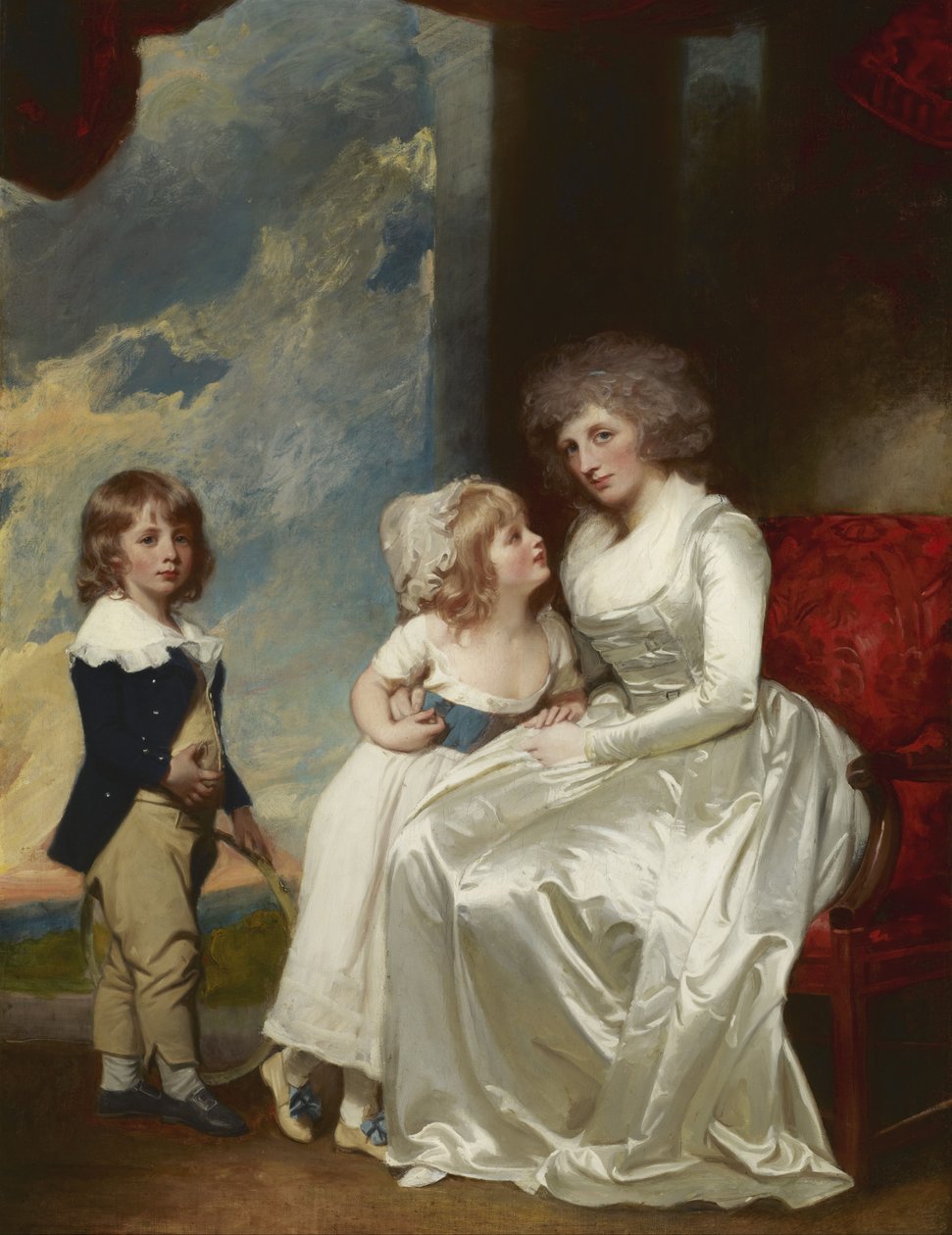 Henrietta, Countess of Warwick, and Her Children av George Romney