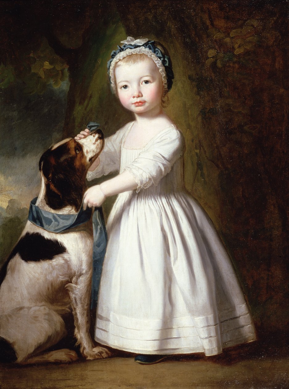 Pojke med hund, ca 1757 av George Romney