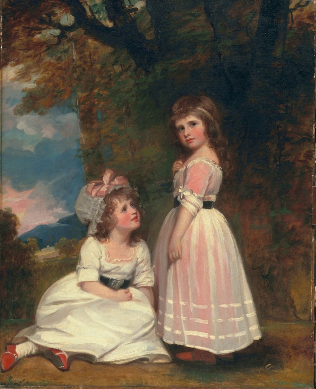 Margaret Beckford, senare Margaret Orde, och Susan Euphemia Beckford, senare hertiginna av Hamilton: Beckfords barn, ca 1789-91; av George Romney