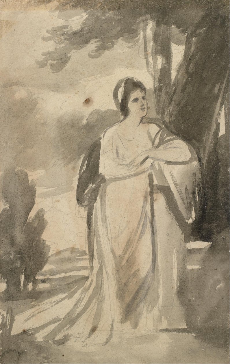Porträtt av fröken Curwen av George Romney