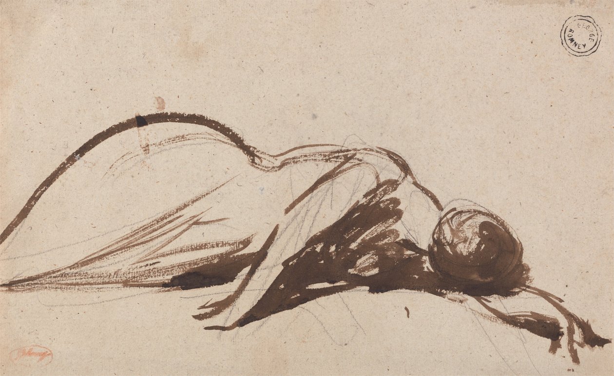 Prostrate kvinna av George Romney
