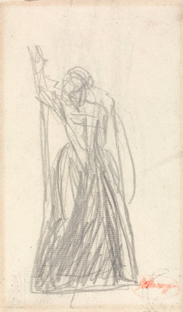 Stående figur, troligen för Lady Macbeth av George Romney