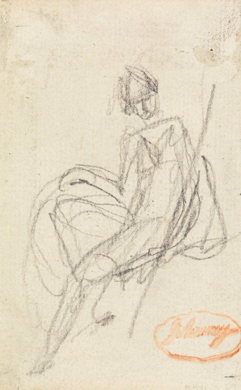 Studie av en sittande kvinna av George Romney