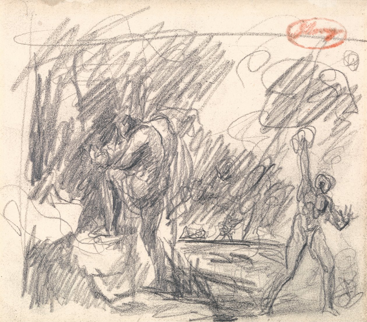Övergivningen och räddningen av Perdita från av George Romney
