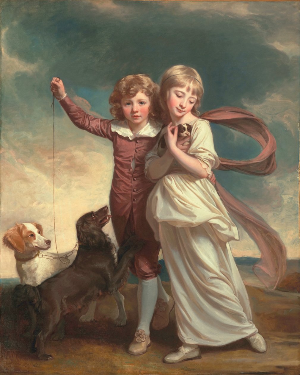 Thomas John Clavering och Catherine Mary Clavering: The Clavering Children, 1777 av George Romney