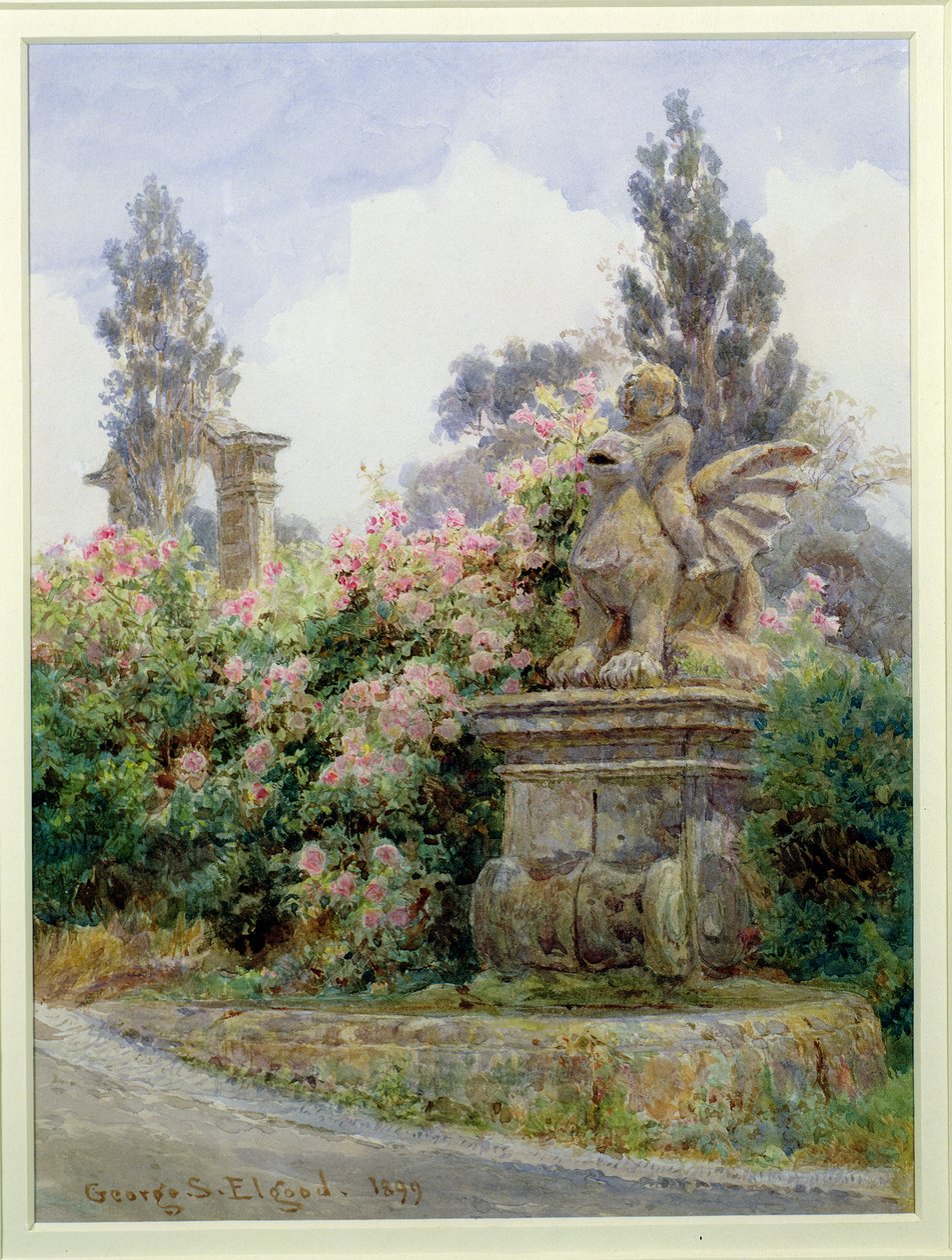 Kina rosor, Villa Imperiali, Genua av George Samuel Elgood