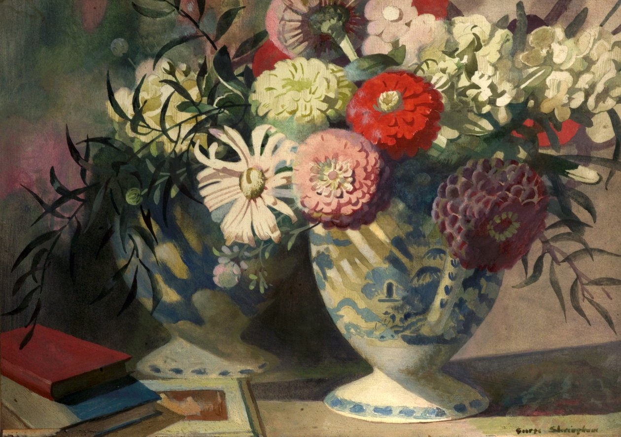 Reflektioner (tempera på trä) av George Sheringham
