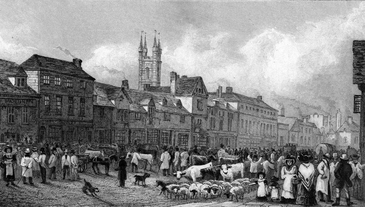 Aso Maketi i Ashford, Kent, na vaneina e T. Garner, 1830 swed av George Shepherd