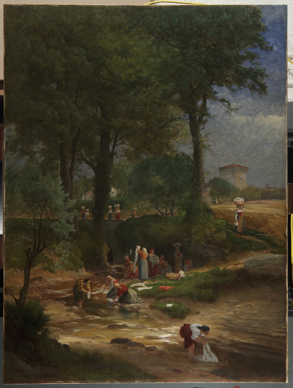 Tvättdagen nära Perugia, 1873 av George Inness