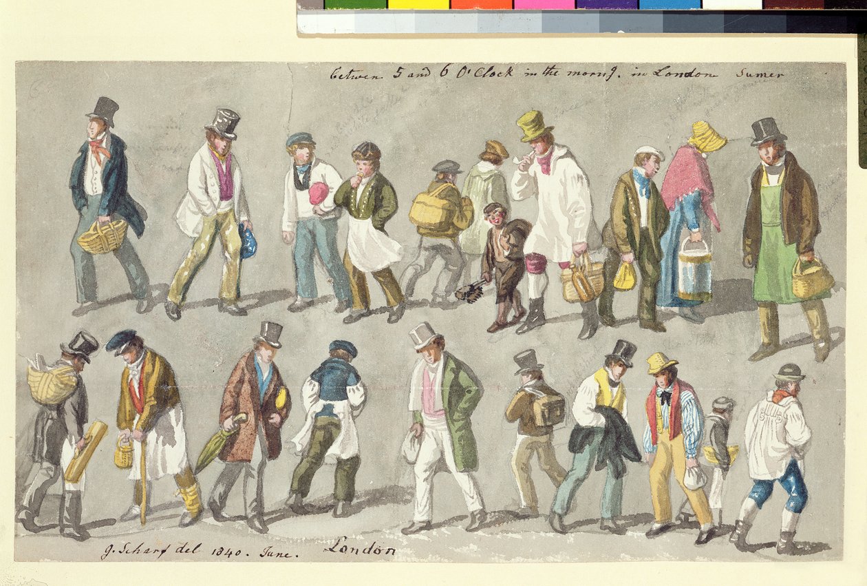 Mellan klockan 5 och 6 på morgonen 1840 av George Snr Scharf