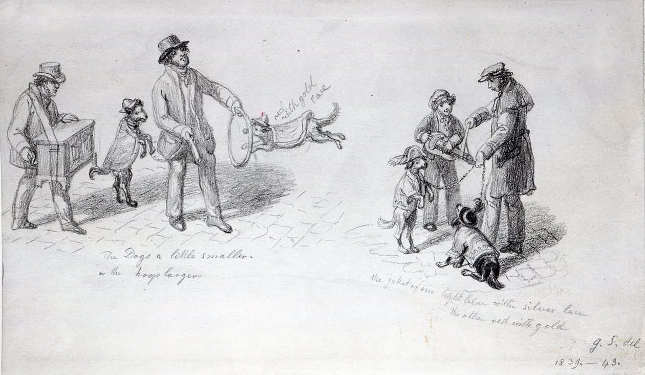 Street Performers, ca 1839-43 av George Snr Scharf