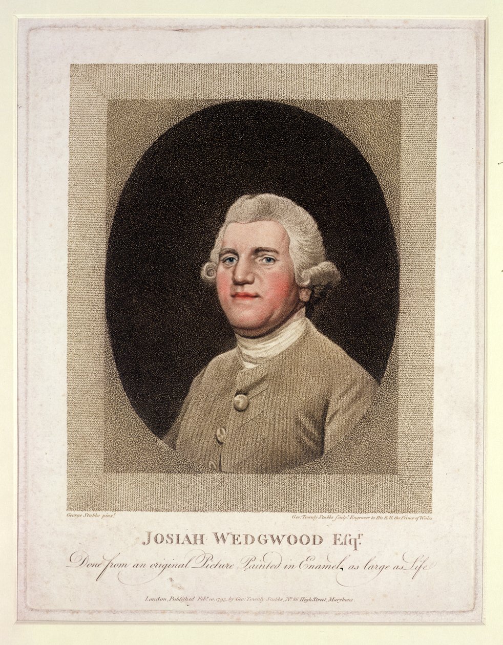 Josiah Wedgwood (1730-95), graverad och pub. av George Townley Stubbs (1756-1815), 1795 (stippstick) av George Stubbs