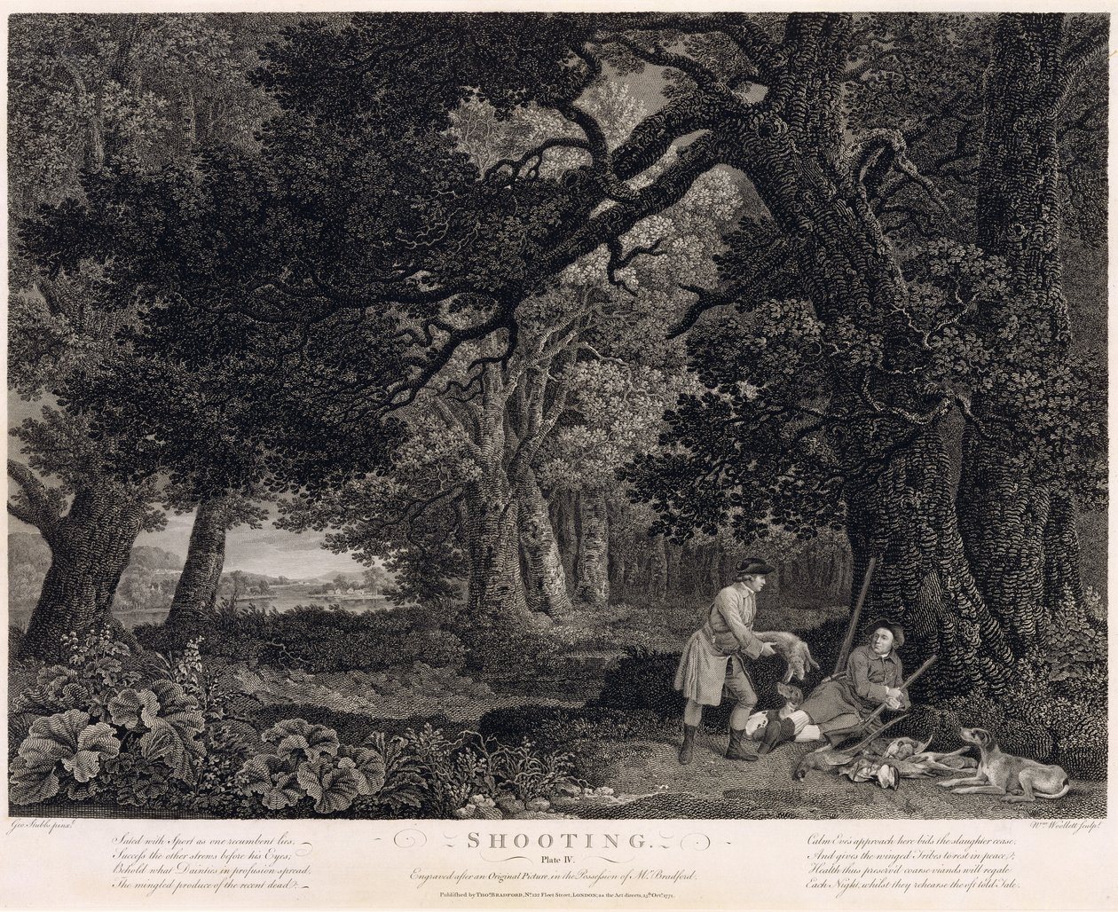 Skytte, skylt 4, graverad av William Woollett (1735-85) 1771 (gravyr med etsning) av George Stubbs