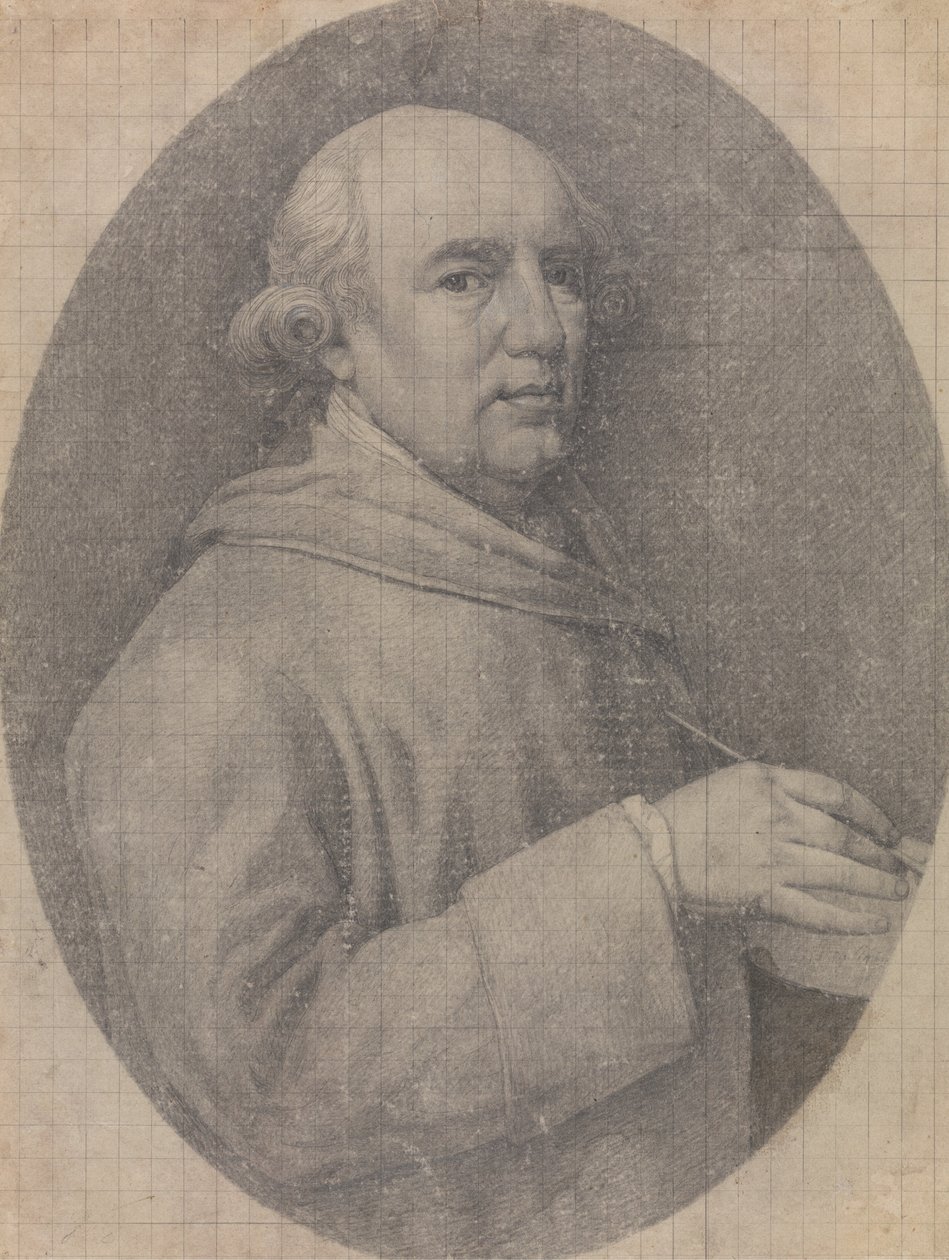 Studera för självporträttet i emalj av George Stubbs