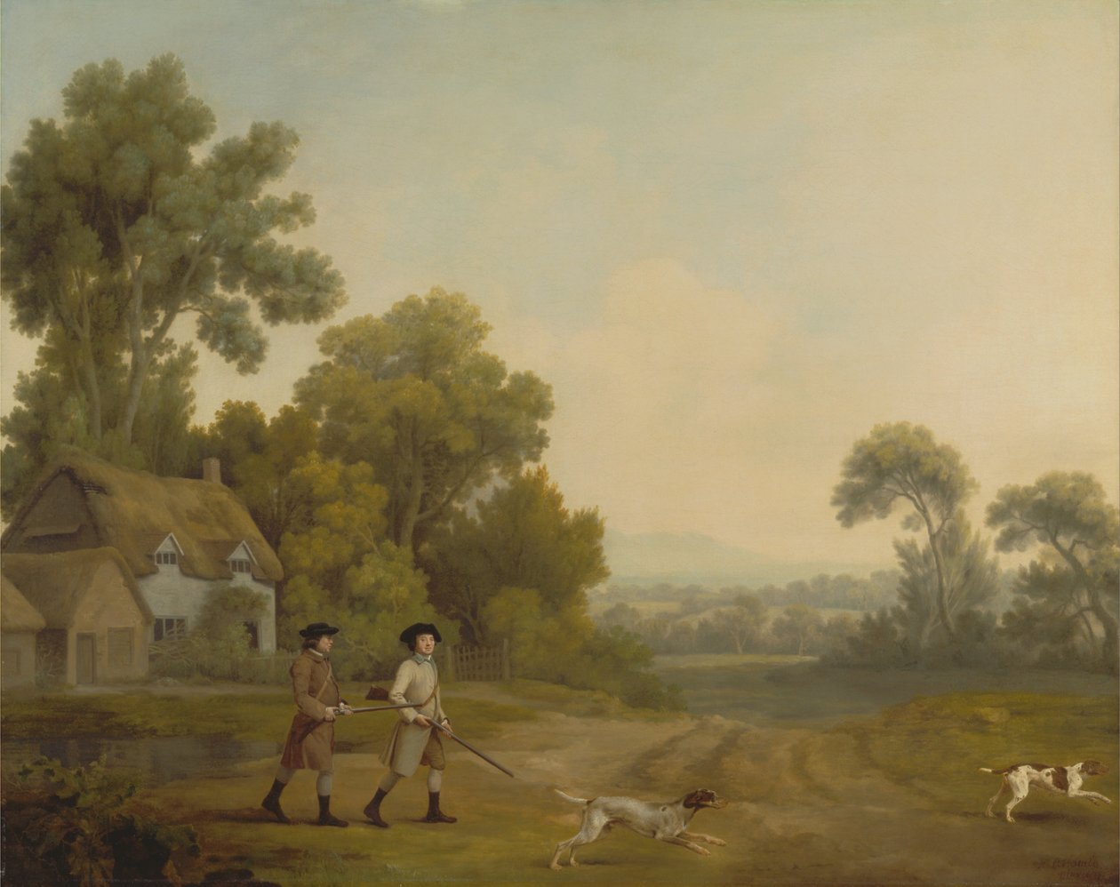 Två herrar som skjuter av George Stubbs