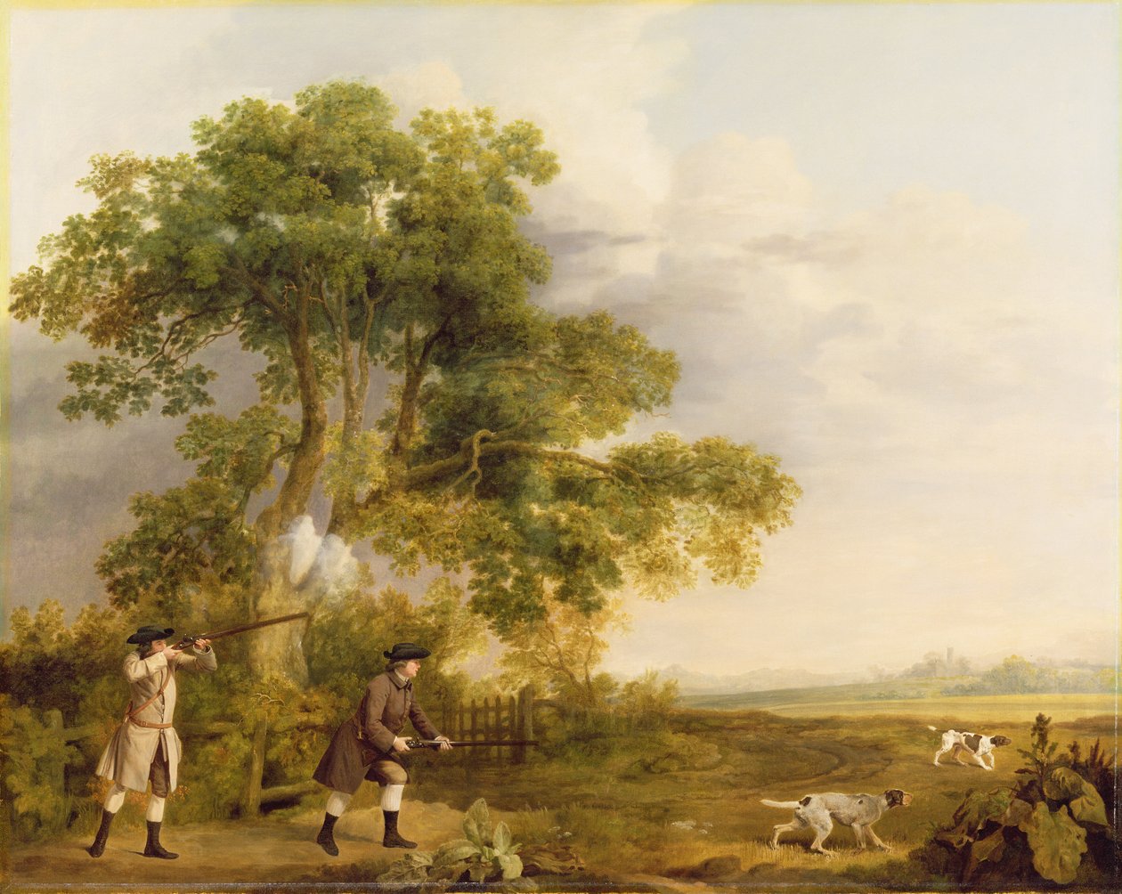 Två herrar som skjuter av George Stubbs