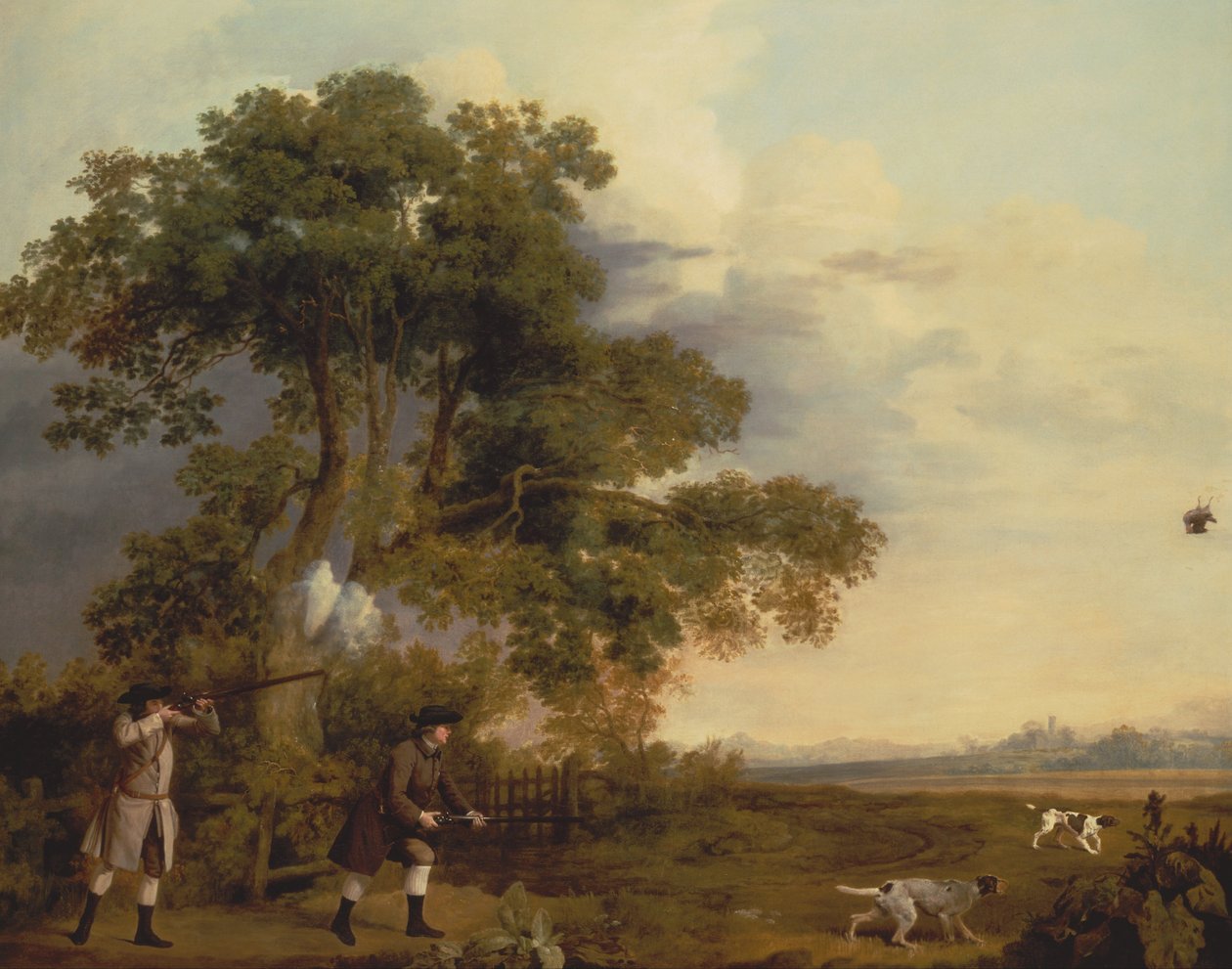Två herrar skjuter av George Stubbs