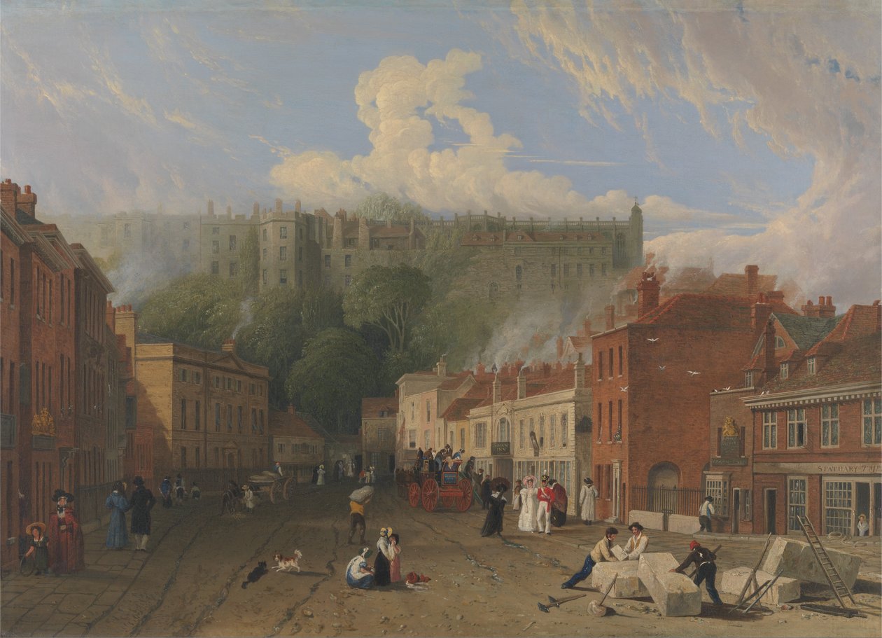 En vy över Thames Street, Windsor av George Vincent