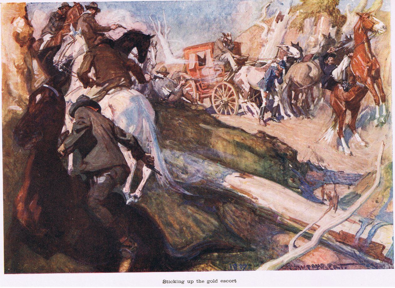 Upprätthållande av den gyllene eskorten av George Washington Lambert