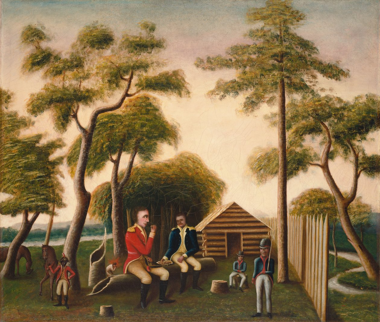 Marion festar den brittiska officeren på sötpotatis, 1848 av George Washington Mark