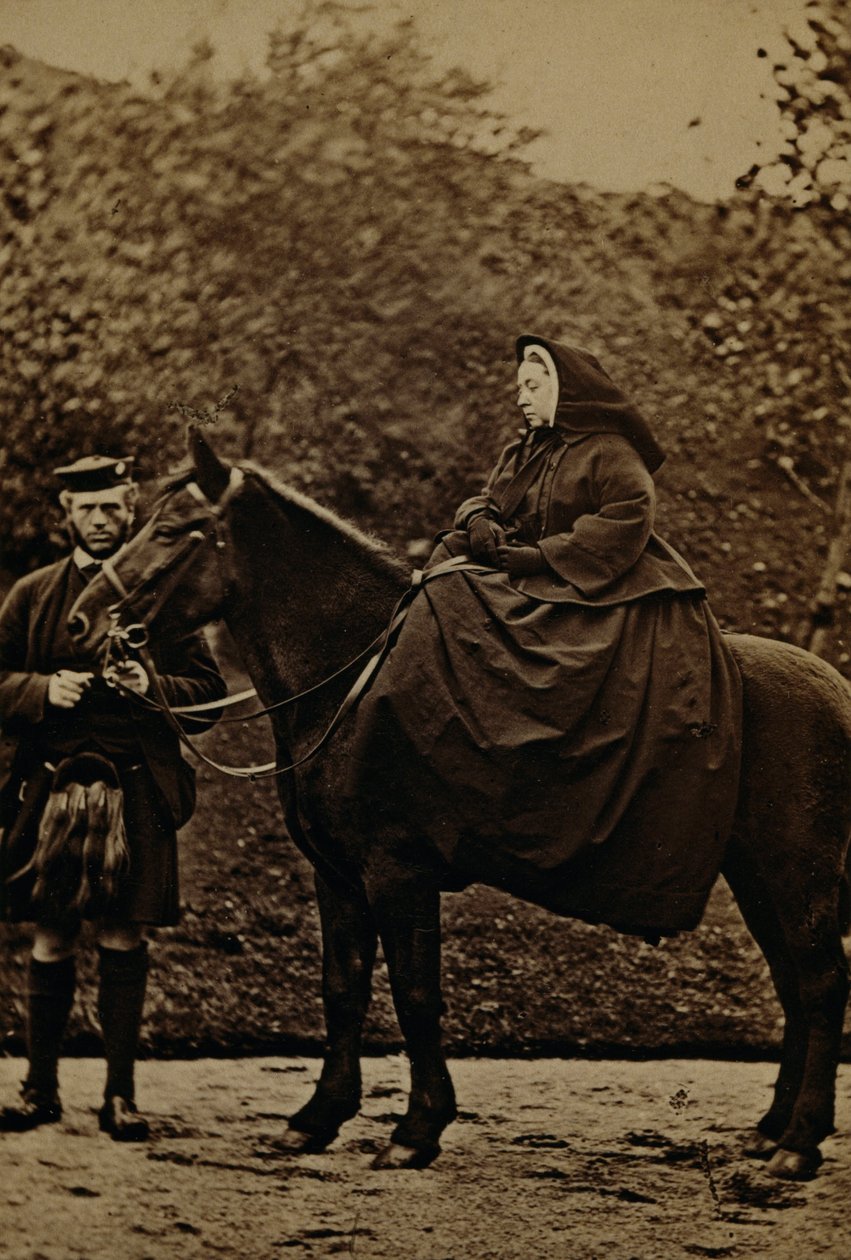 Drottning Victoria på Fyvie med John Brown på Balmoral av George Washington Wilson