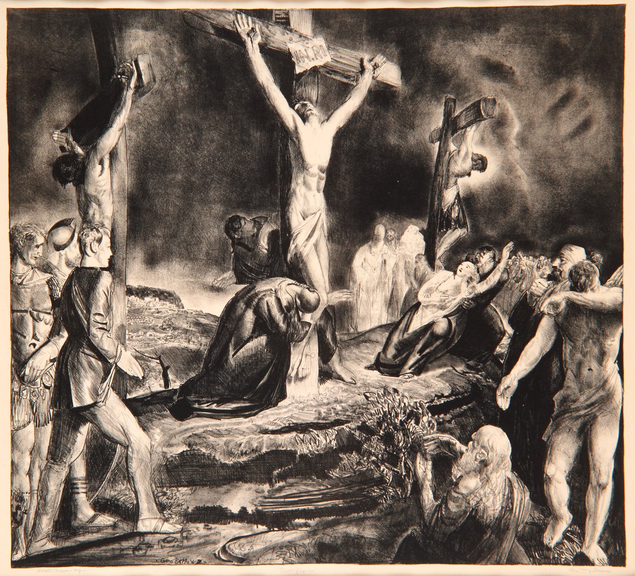 Kristi korsfästelse, 1923 av George Wesley Bellows