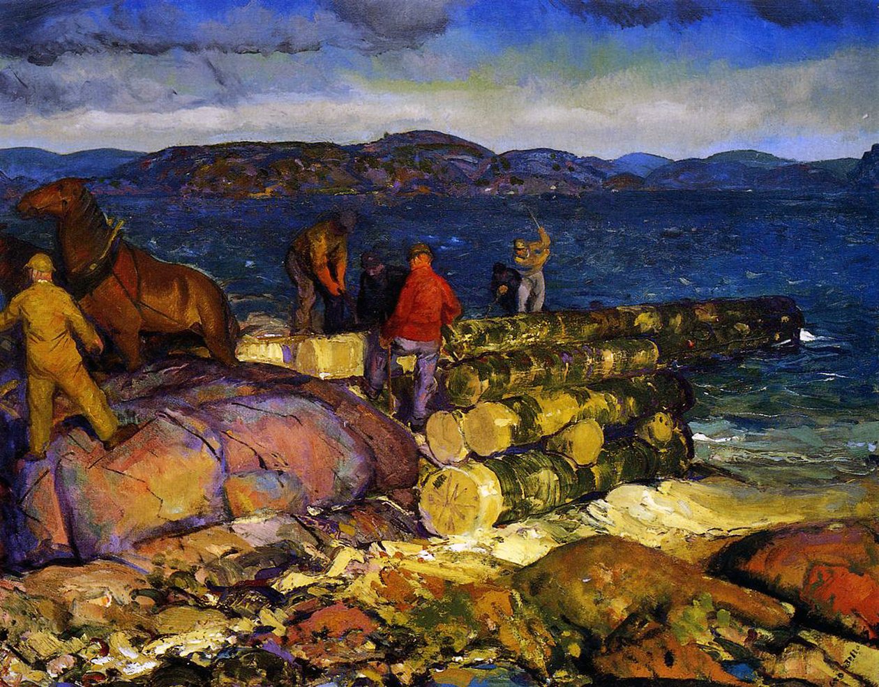 Dockbyggare, 1925 av George Wesley Bellows