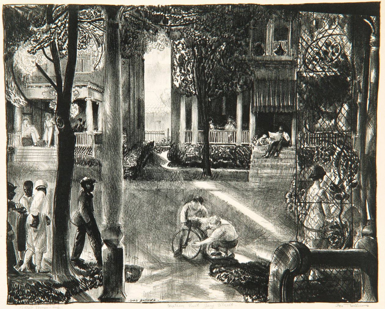 Sexton East Gay Street, 1923-24 av George Wesley Bellows