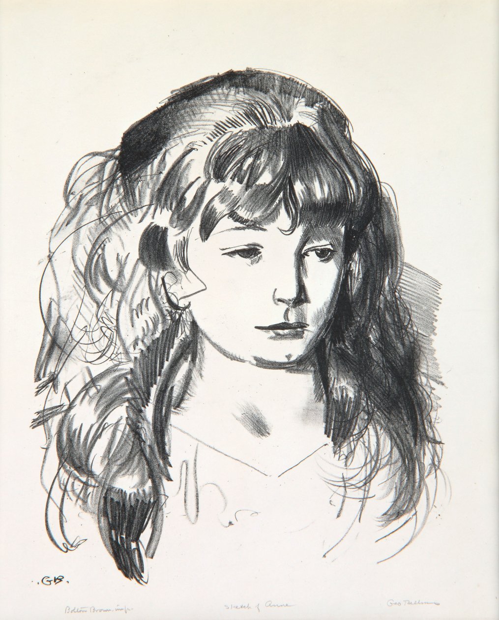 Skiss av Anne, 1923-24 av George Wesley Bellows