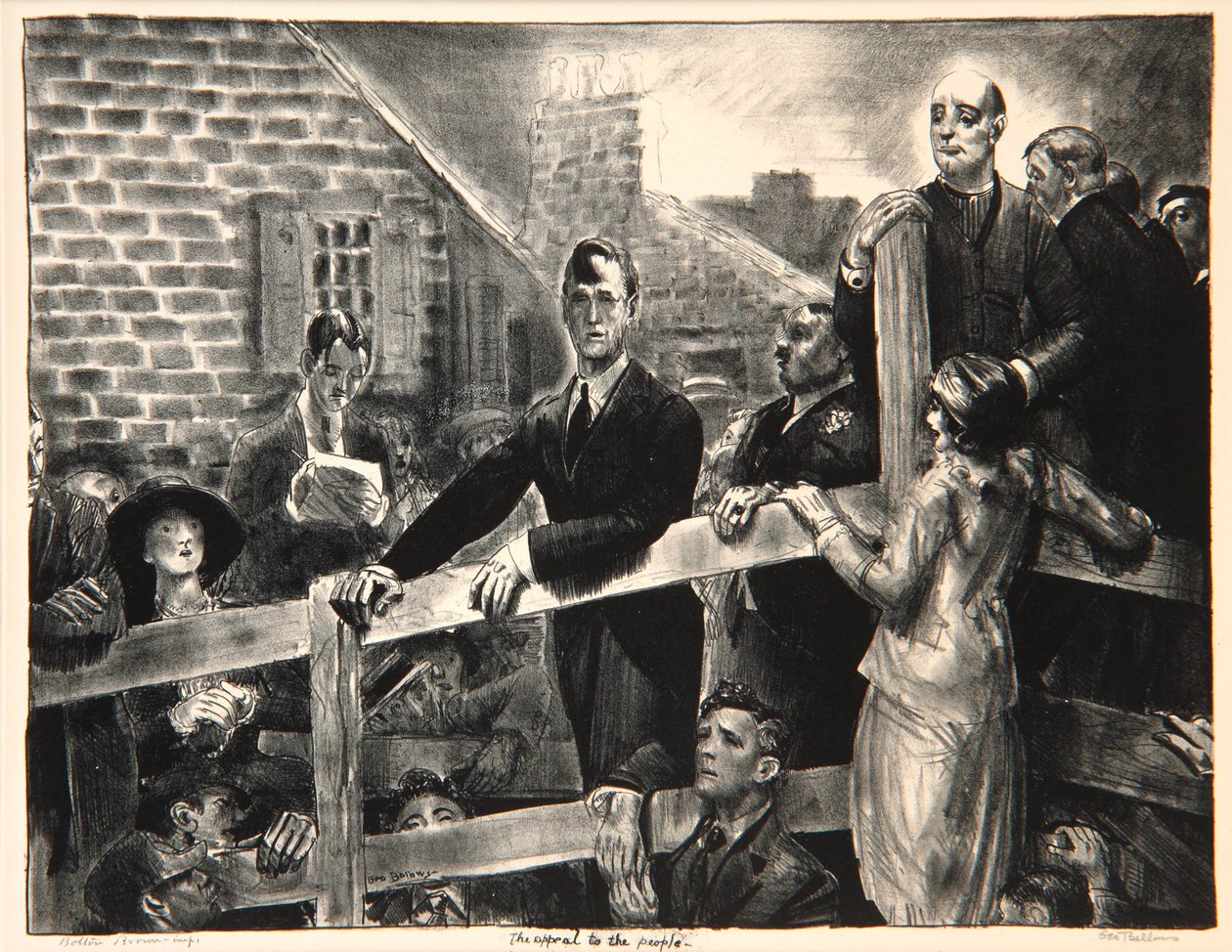 The Appeal to the People, 1923-24 (litografi) av George Wesley Bellows