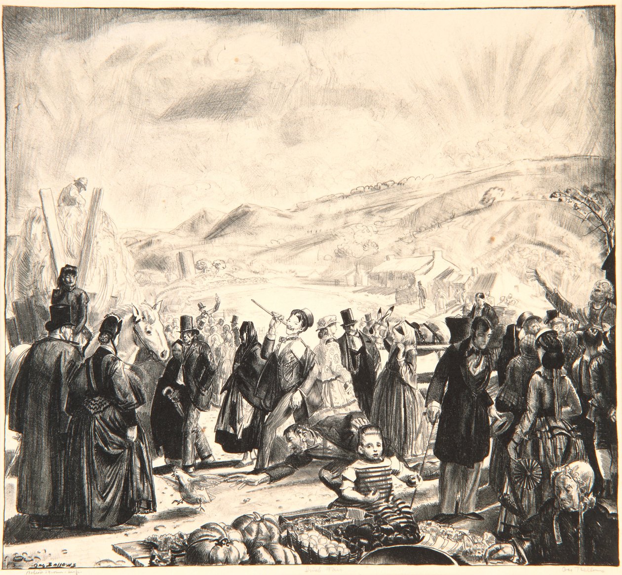 Den irländska mässan, 1923 (litografi) av George Wesley Bellows