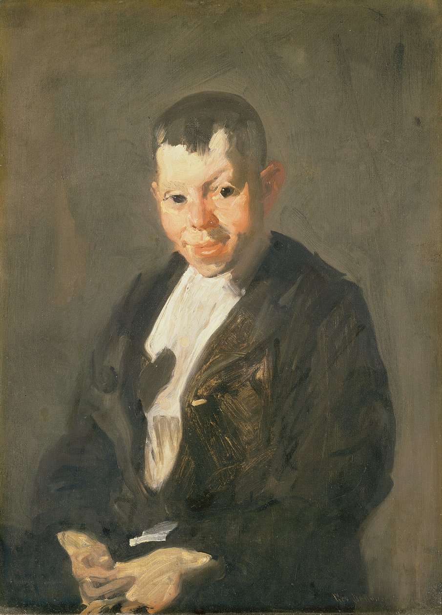 Nyhetspojken, 1908 olja på duk av George Wesley Bellows