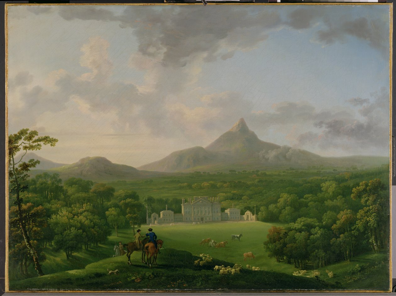 Utsikt över Powerscourt, grevskapet Wicklow, c.1760-2 av George the Elder Barret