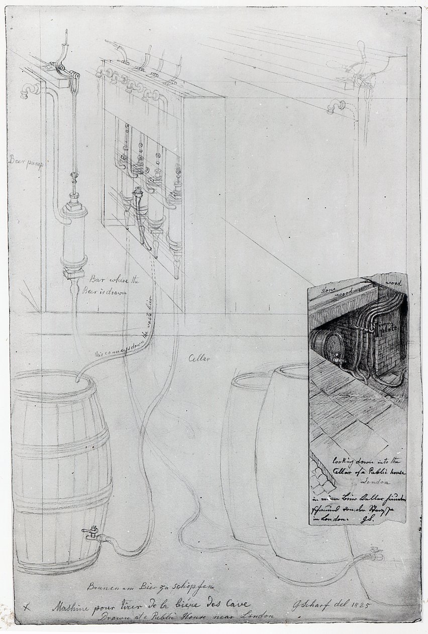 Ölkällarutrustning, 1825 av George the Elder Scharf
