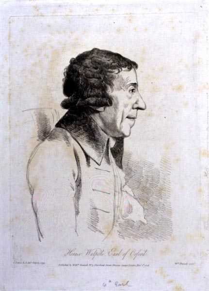 Horace Walpole, 4th Earl of Orford (1717-97), graverad av William Daniell (1769-1837) av George (after) Dance