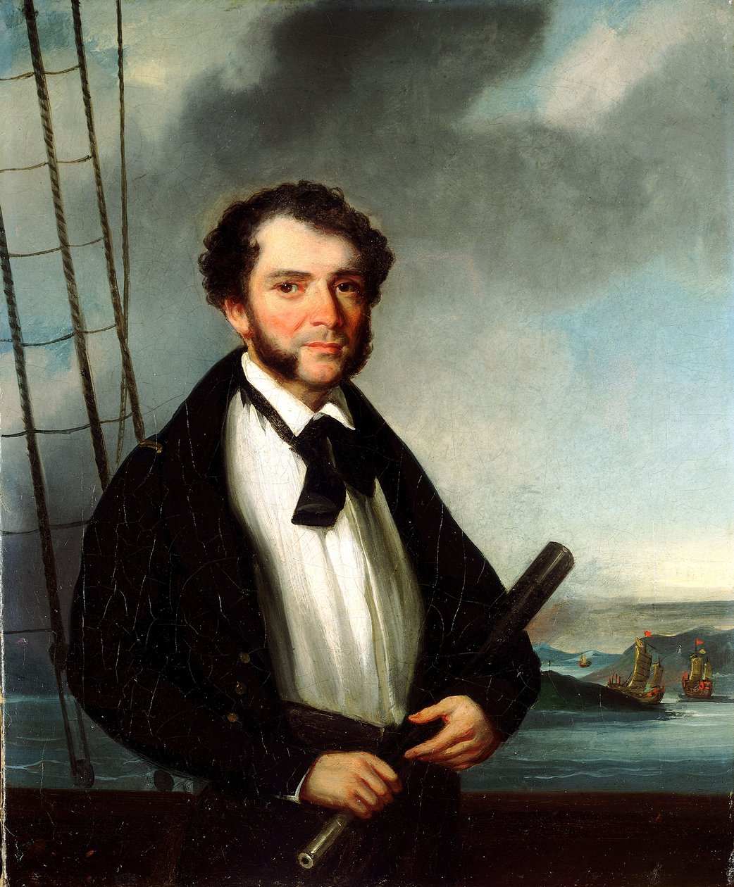 En kapten i handelsflottan, ca 1830-35 (olja på duk) av George (attr. to) Chinnery