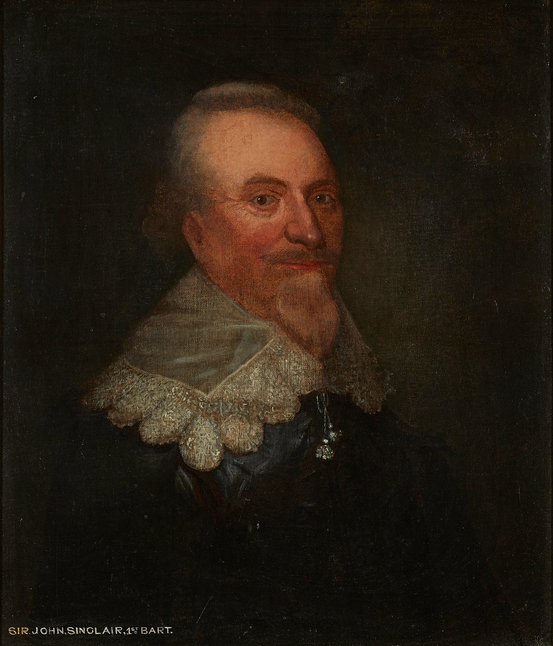 Sir John Sinclair (olja på duk) av George (circle of) Jamesone